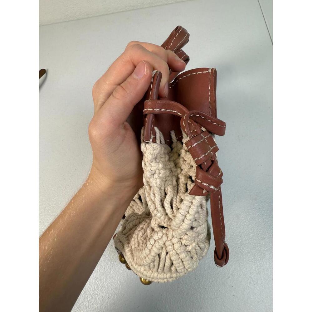 ZAC Zac Posen Auburn Iris Mini Shopper Bag with Leather Peeling - Picture 6 of 12